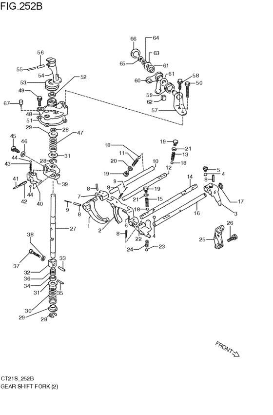 mt - gearlever fork