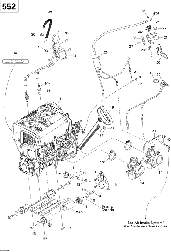 01- engine and engine support 550f