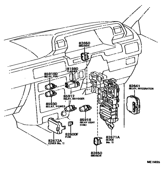 Тойота виста ардео предохранитель бензонасоса Switch & Relay & Computer для Toyota CAMRY/ VISTA/ AURION SV21, год: 1986 - 1988