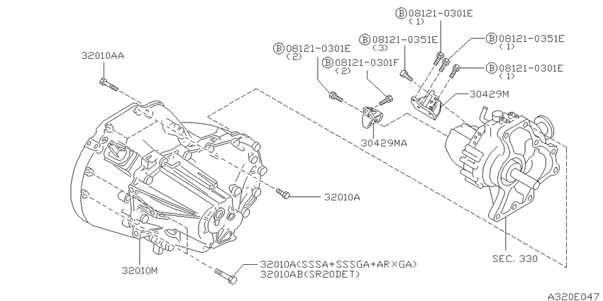Manual transmission, transaxle & fitting