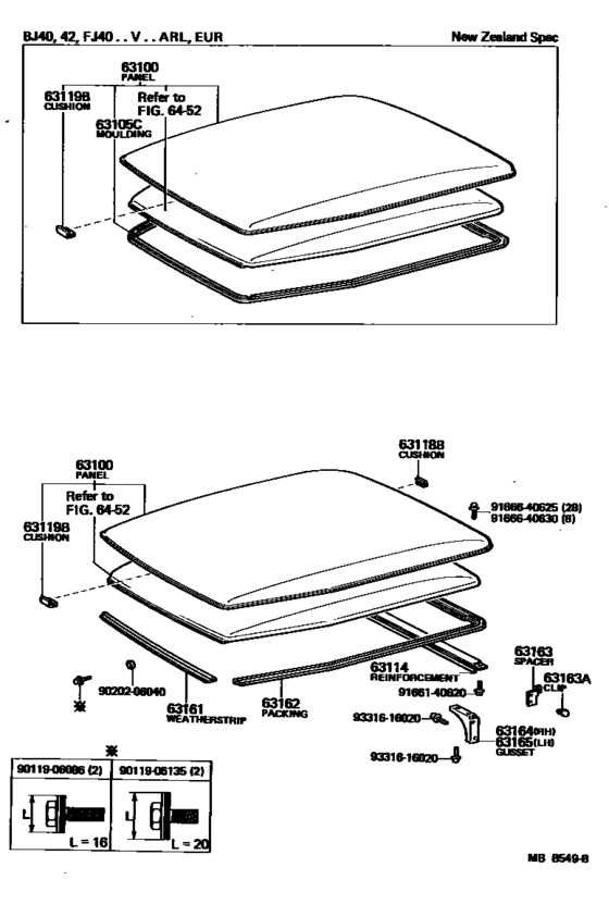 Roof Panel & Back Panel