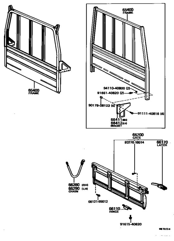 Rear Body Guard Frame & Tail Gate