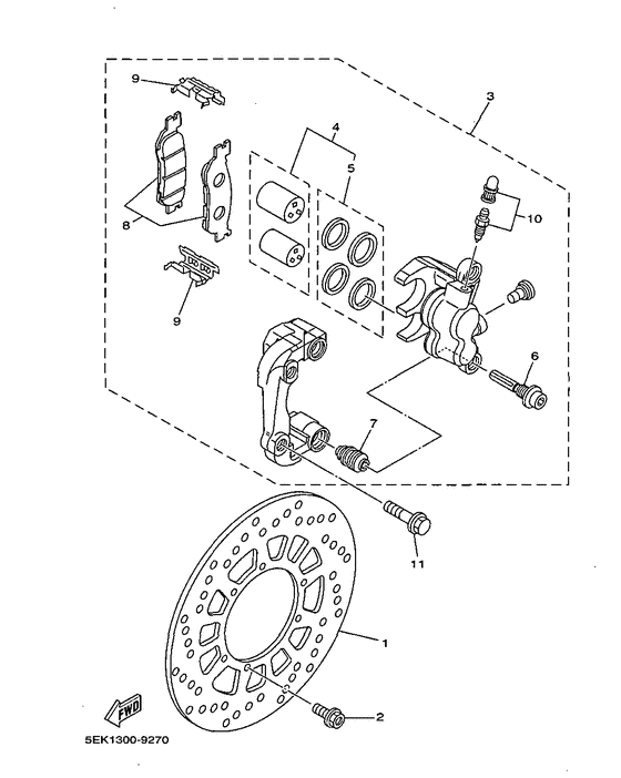 Front brake. caliper