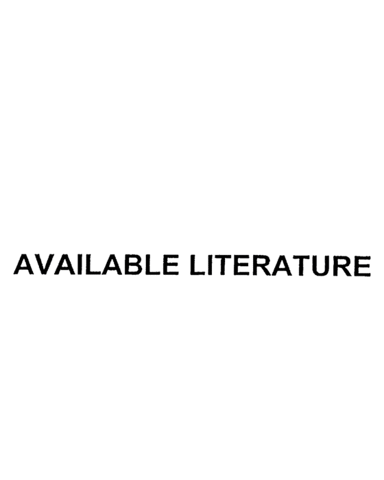 Available literature