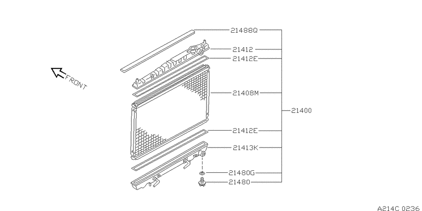 Radiator, shroud & fitting