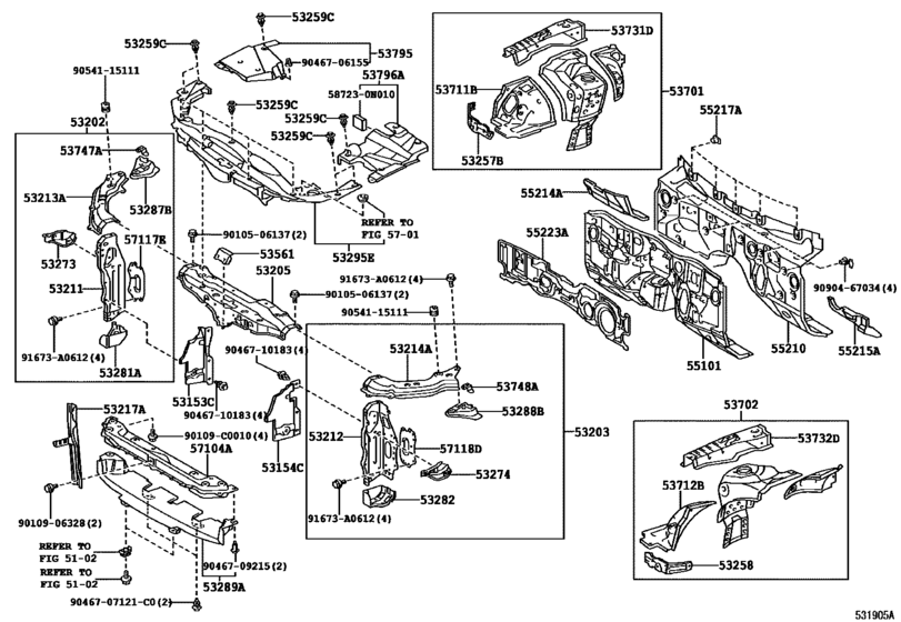 Front Fender Apron & Dash Panel