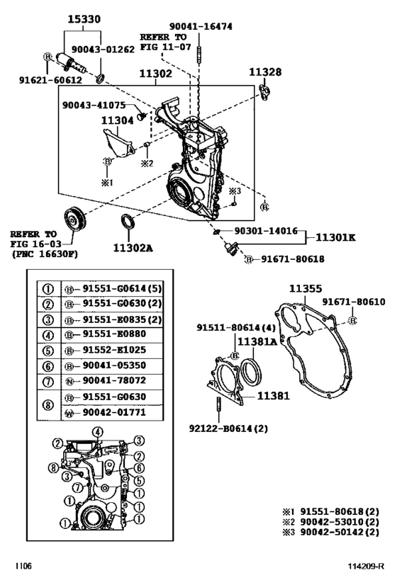 Timing Gear Cover & Rear End Plate