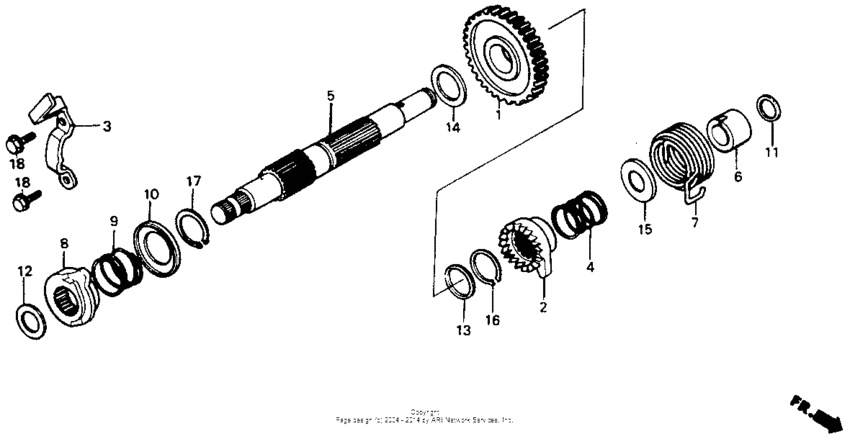 Kick start spindle 84-85