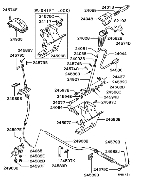 A/t floor shift linkage