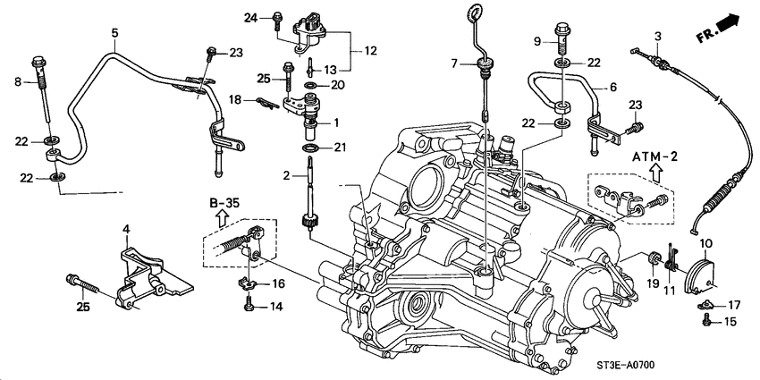 Atf pipe/speed sensor