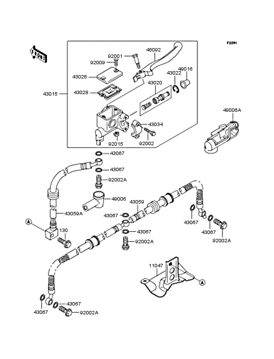 Front master cylinder