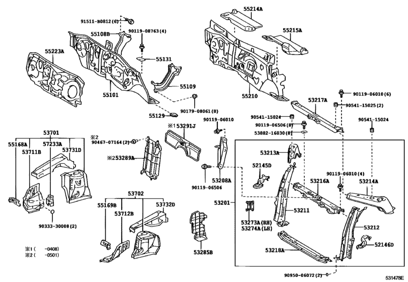 Front Fender Apron & Dash Panel