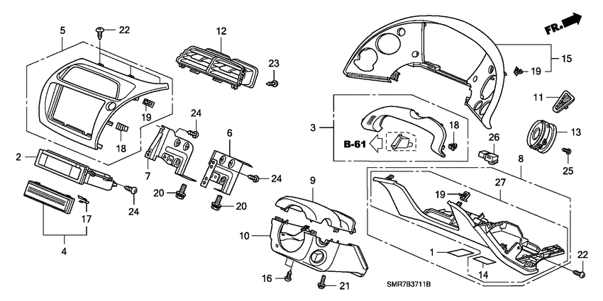 Instrument panel garnish