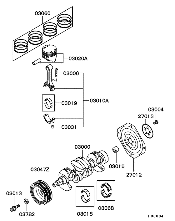 Piston & crankshaft