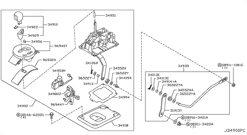 Auto transmission control device