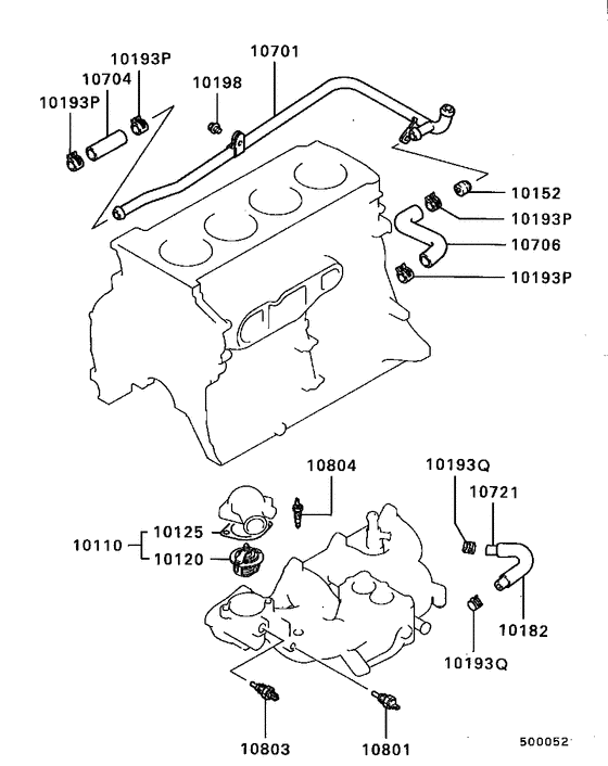 Water pipe & thermostat