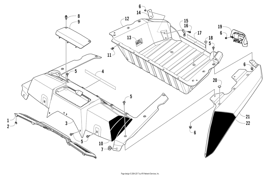 Cargo Box And Taillight Assembly