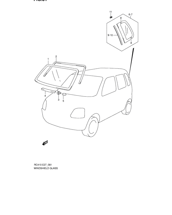Windshield glass