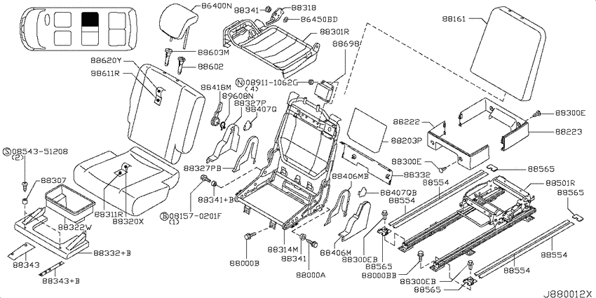 Rear seat