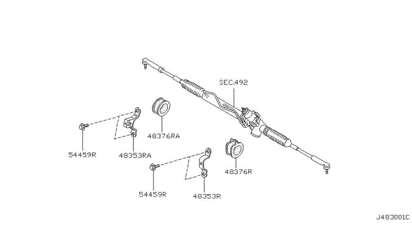 Steering gear mounting