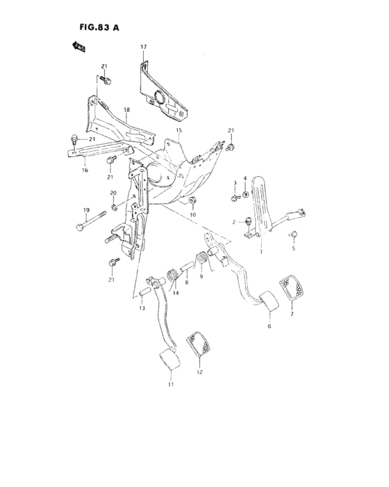 Pedal and pedal bracket