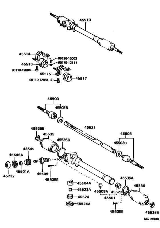 Front Steering Gear & Link