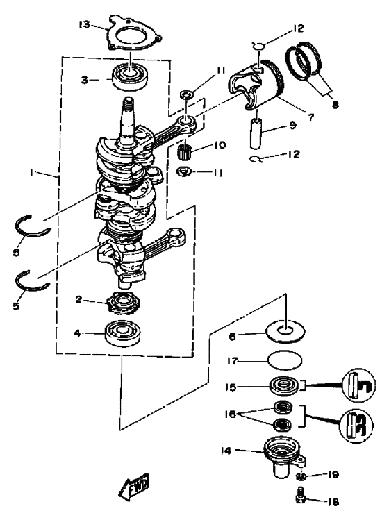Crank piston