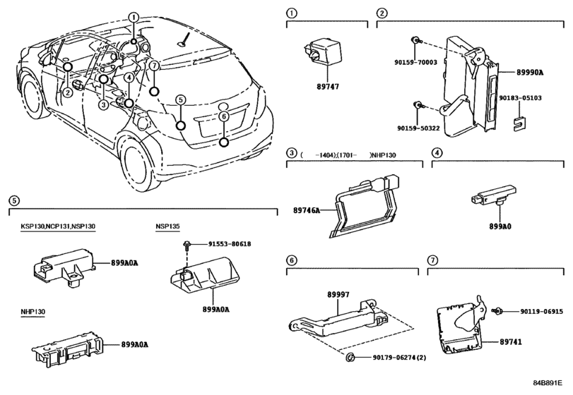 Wireless Door Lock for 2010 2017 Toyota VITZ NCP131 Japan sales region, , 17780325914403