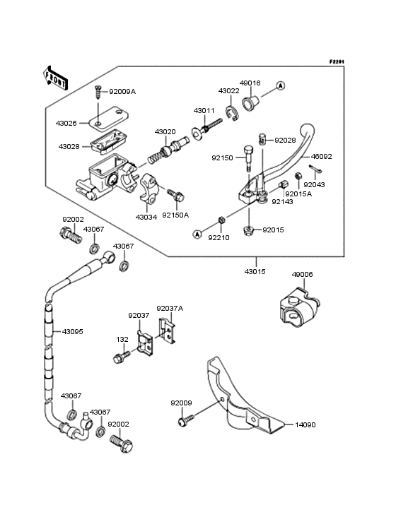 Front master cylinder