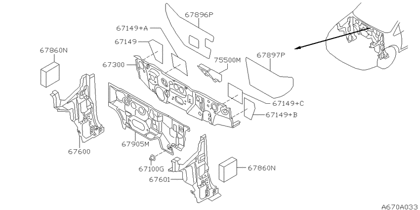 Dash panel & fitting