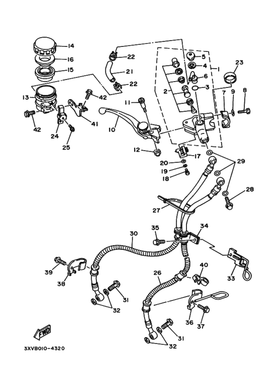 Front master cylinder