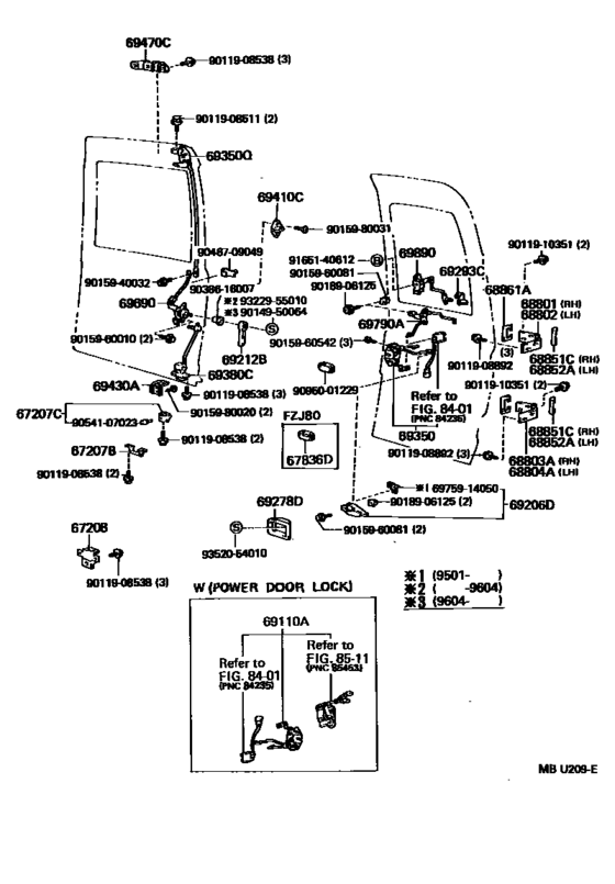 Back Door Lock & Hinge