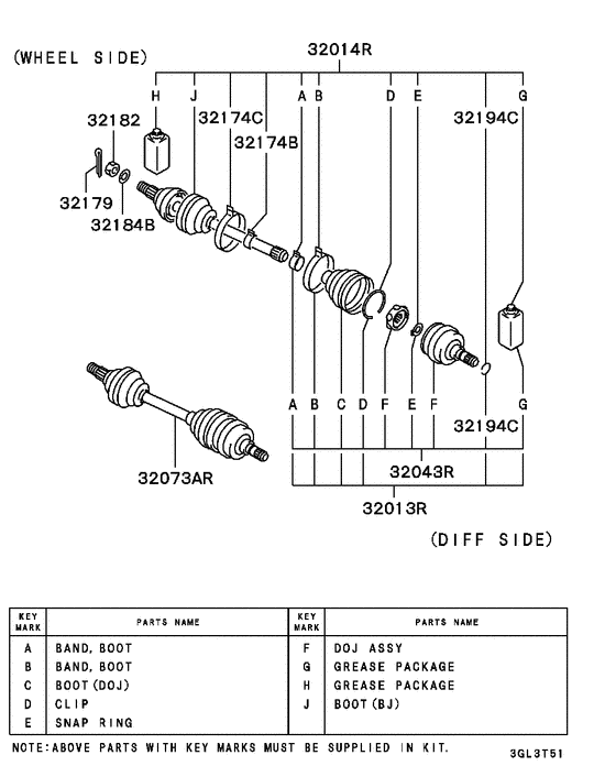 Front axle drive shaft