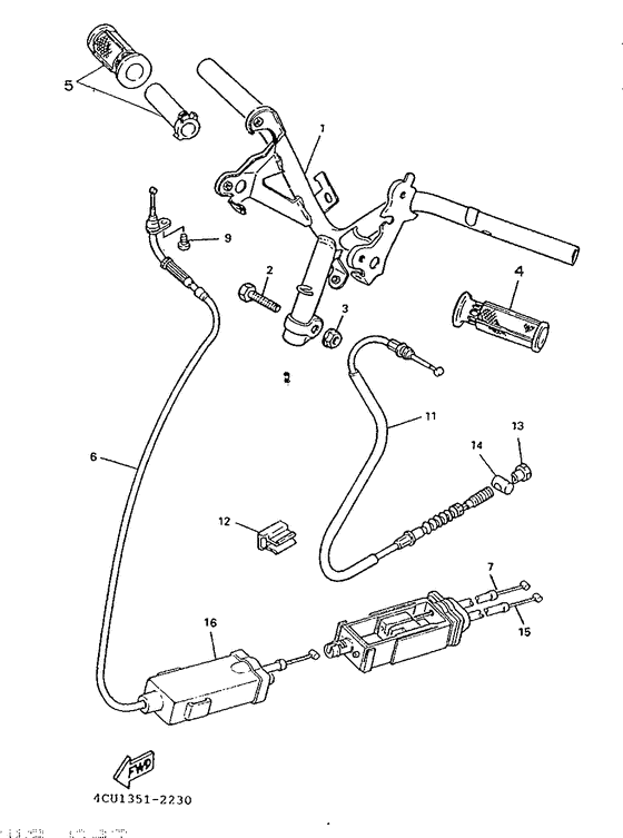 Steering handle & cable