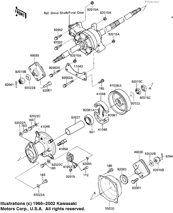 Rear hub/brake