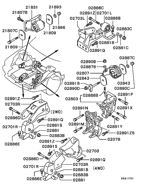 Engine mounting & support
