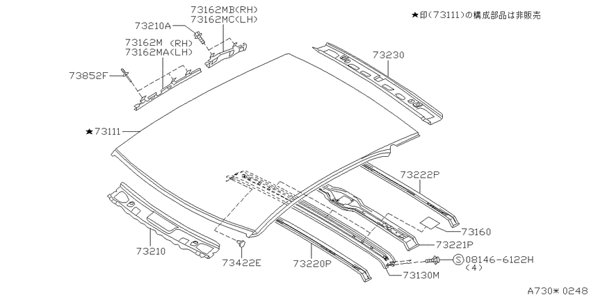 Roof panel & fitting