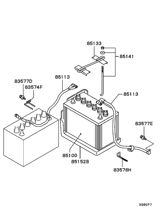 Battery cable & bracket