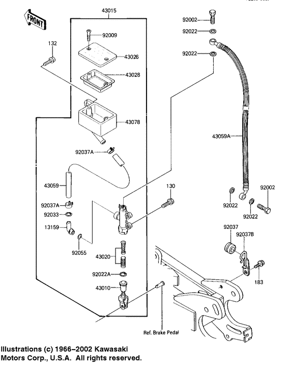 Rear master cylinder