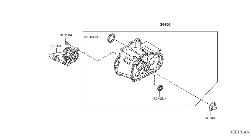 Transmission case & clutch release