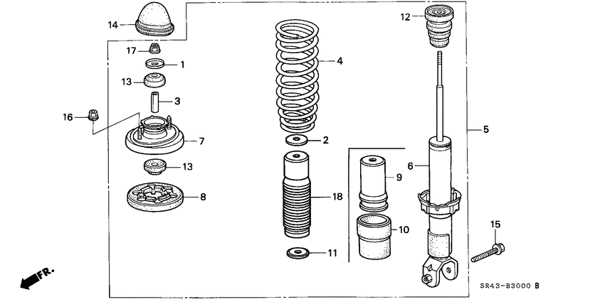 Rear shock absorber