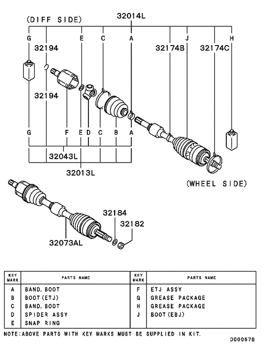 Front axle drive shaft