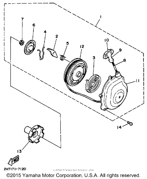 Starter for 1988 Yamaha MOTO4 USA sales region, , 14460354807874