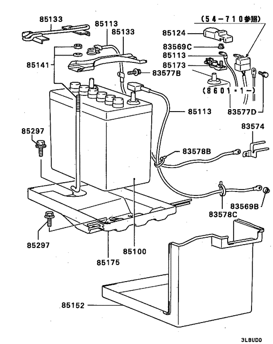 Battery cable & bracket
