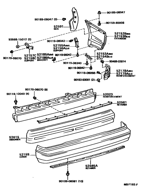 Rear Bumper & Bumper Stay