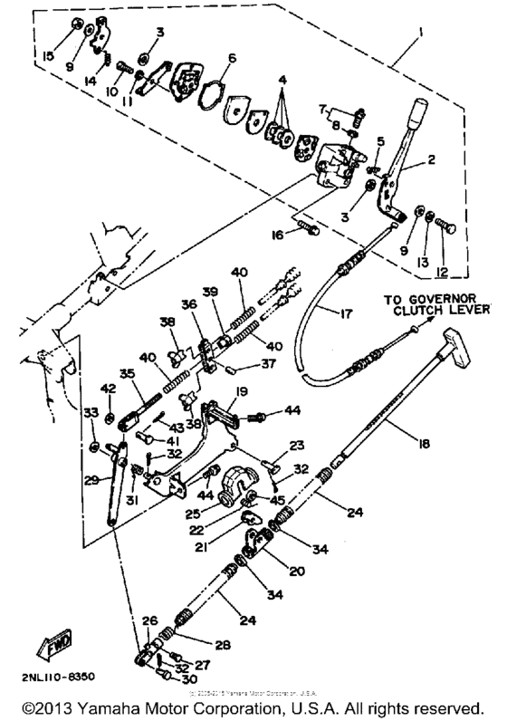 Governor control parking brake