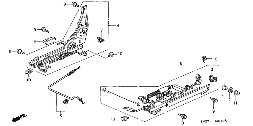 Front seat components