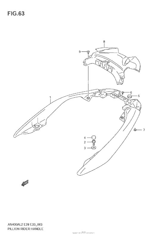 Pillion Rider Handle (An400A L2 E33)