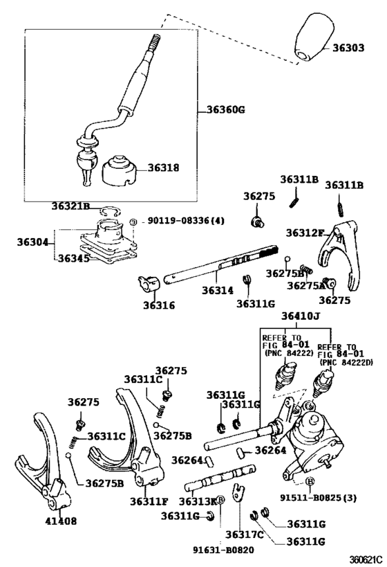 Transfer Lever & Shift Rod