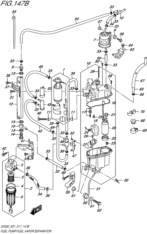 Fuel pump/fuel vapor separator